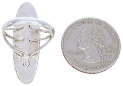 Genuine Silver Multicolor Inlay Jewelry Ring Size 6-3/4 YX33815